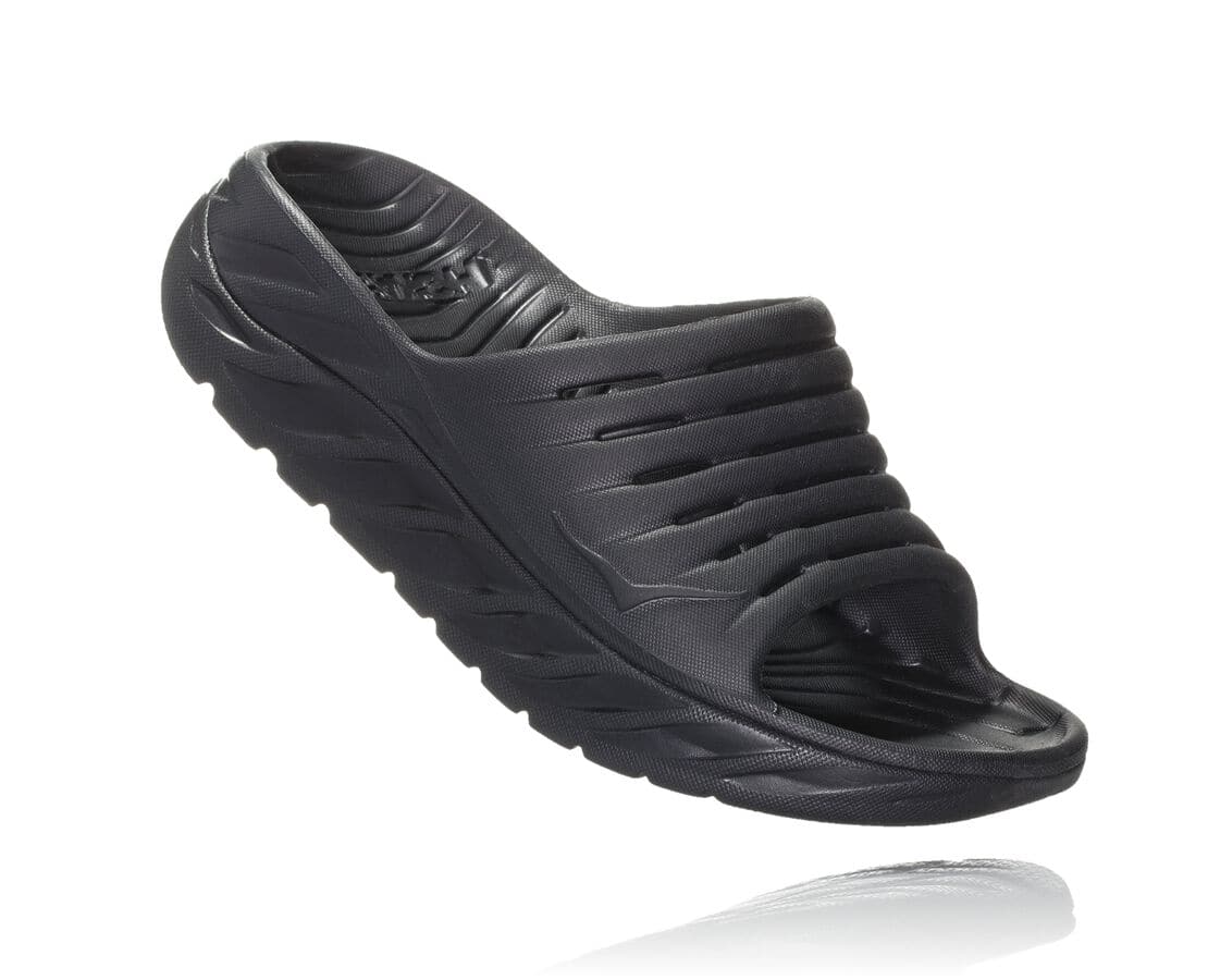 Hoka One One Ora Recovery Slide Damen Erholungssandalen Schwarz | (DE-1572IWKNM)
